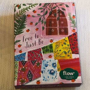 Flow 1000-Piece Puzzle Free To Just Be NEW